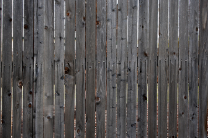 Weathered wood fence boards